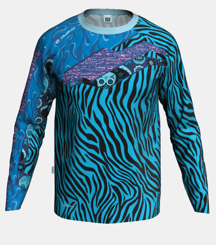 M6 Hero Long Sleeve MTB Jersey Blue